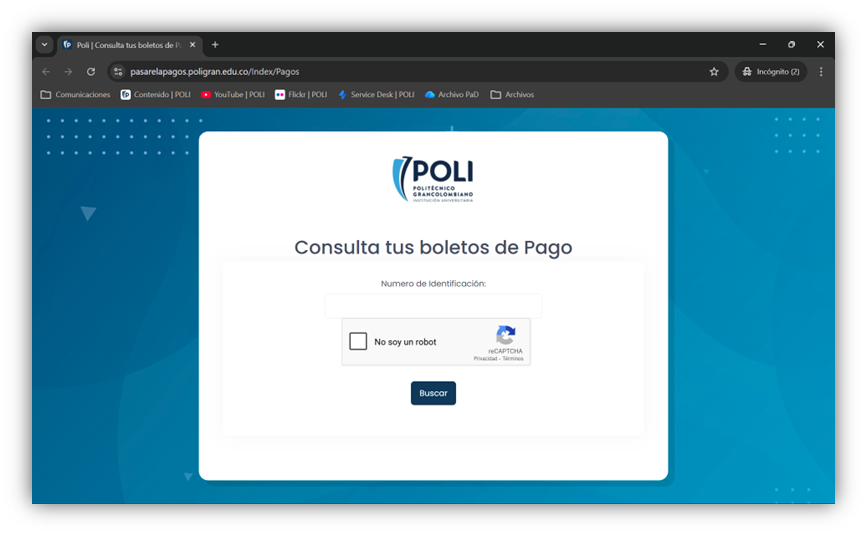 Pasarela de pagos oficial del Poli