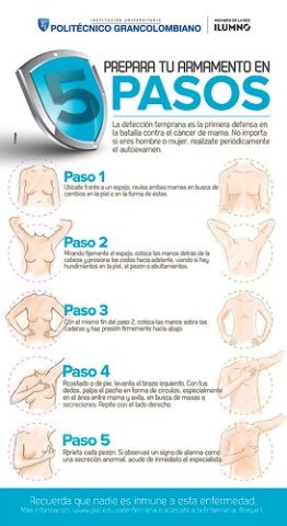Auto examen de seno una de las recomendaciones del poli